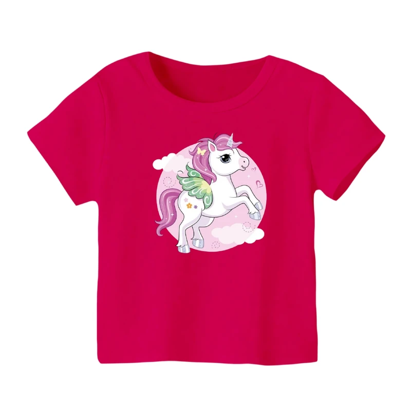 تی شرت آستین کوتاه بچگانه مدل یونیکورن کد ۲۶