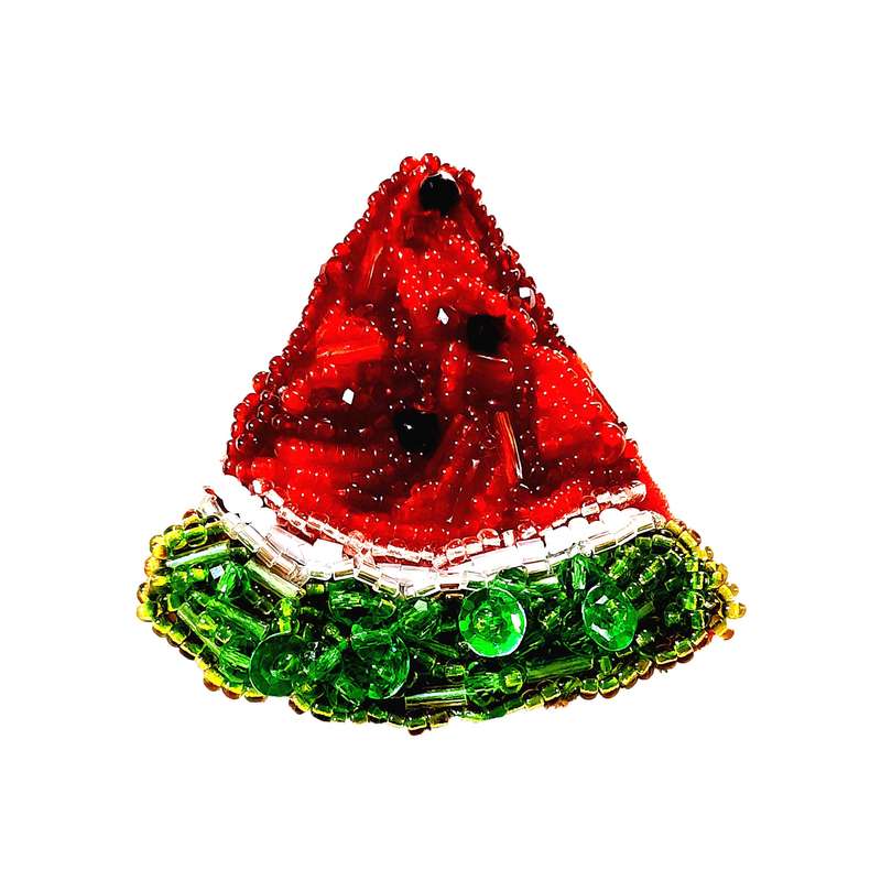 سنجاق سینه زنانه مدل یلدا طرح هندوانه