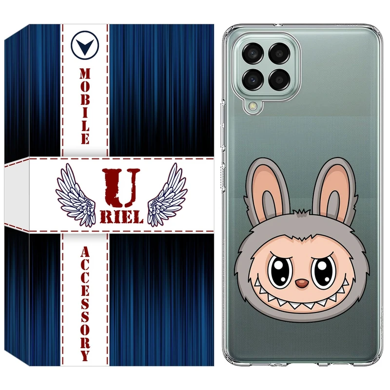 کاور یوریل قاب مدل Clear کد 114 طرح لبوبو Labubu مناسب برای گوشی موبایل سامسونگ Galaxy M33