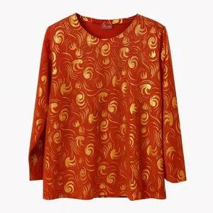 بلوز آستین بلند یقه گرد زنانه مدل خورشید 