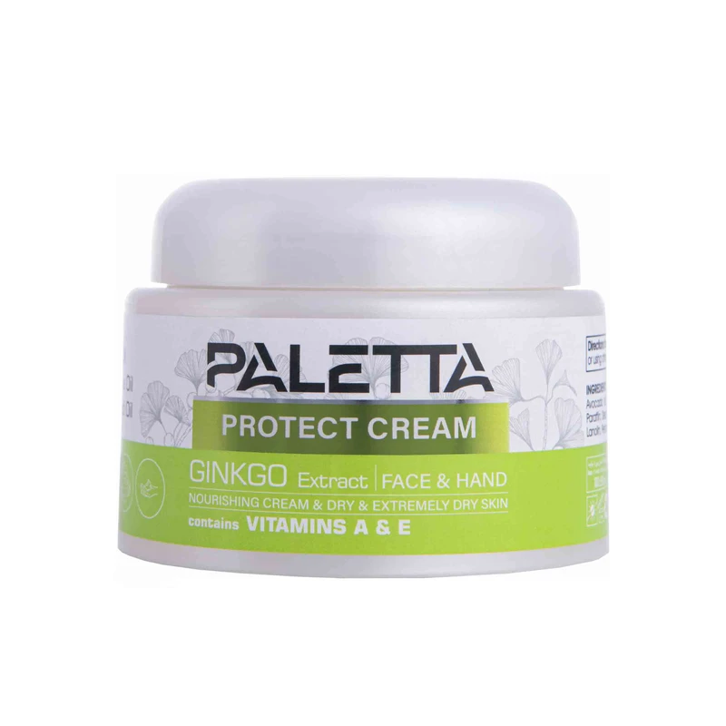 کرم مرطوب کننده دست و صورت پالتا مدل Ginkgo  مناسب برای پوست خشک و خیلی خشک حجم 100 میلی لیتر