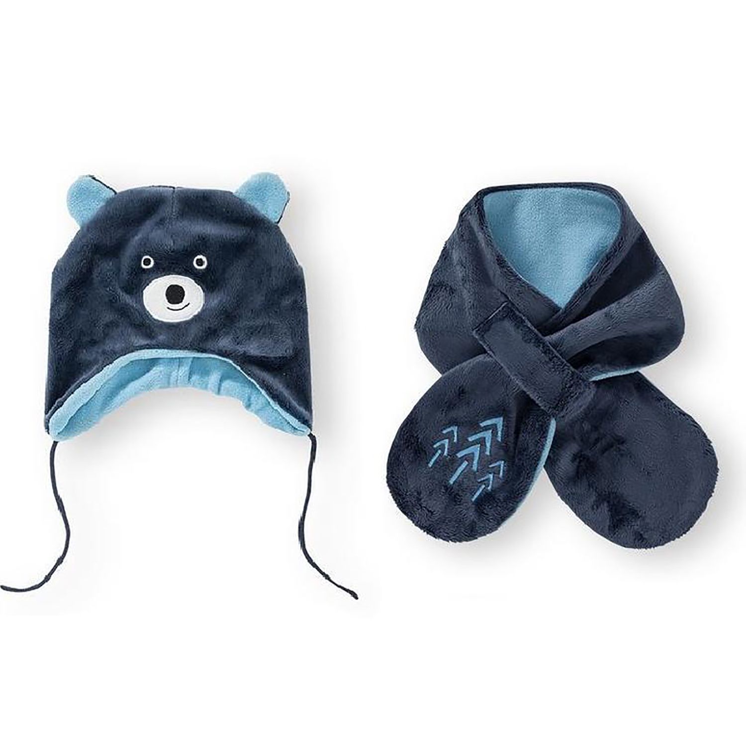 ست کلاه و شال گردن نوزادی لوپیلو مدل bear001 -  - 3