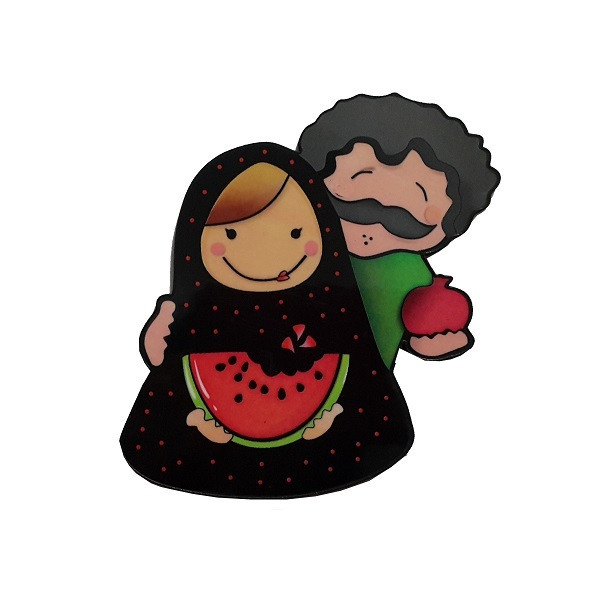 تاپر تزیین کیک به گز مدل شب چله زمستون یلدا