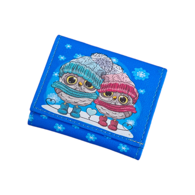 کیف پول زنانه مدل جغد قلب و زمستان