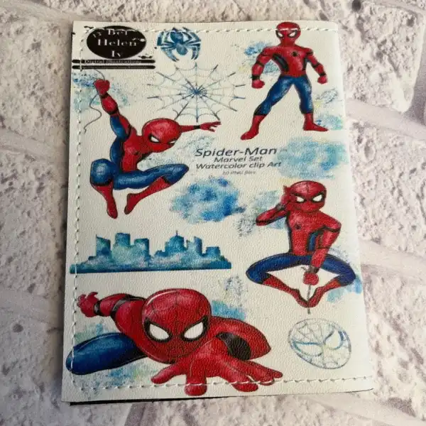 جلد شناسنامه زنانه مدل مرد های عنکبوتی کد 672