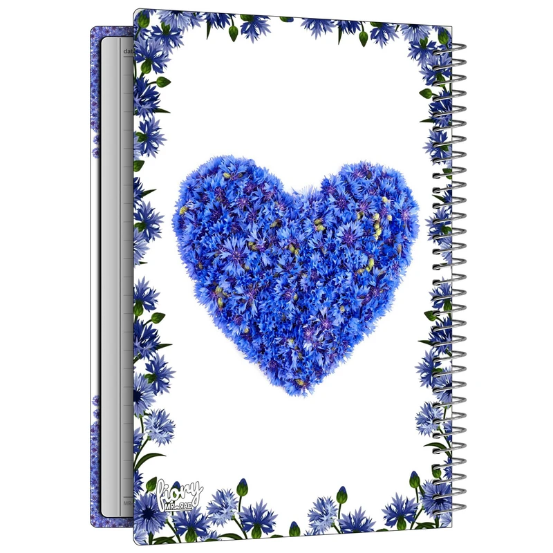   دفتر مشق 50 برگ مستر راد طرح قلب آبی کد fiory 2703