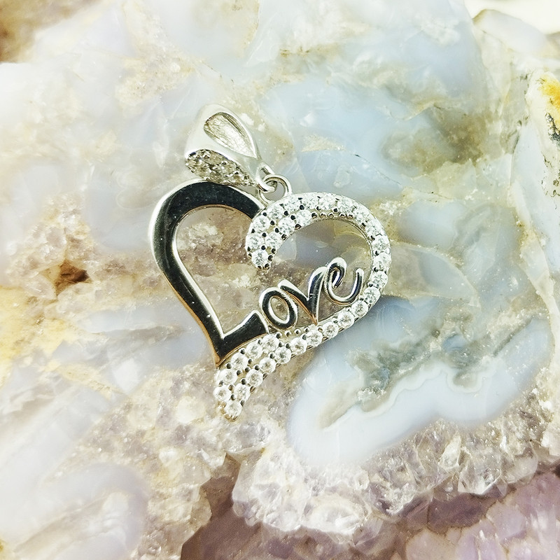 آویز گردنبند نقره زنانه سلین کالا مدل love کد 15