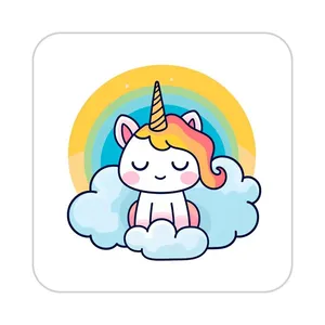 زیر لیوانی کاکتی طرح اسب تک شاخ و یونیکورن مدل mp29557