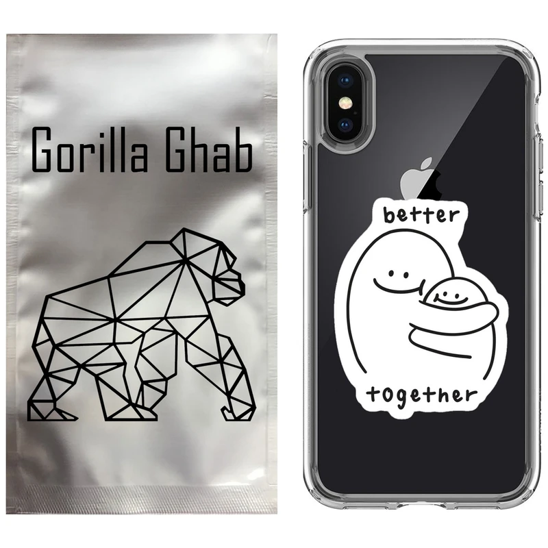 کاور گوریلا قاب مدل CLG کد 90 طرح Together مناسب برای گوشی موبایل اپل iPhone X / XS