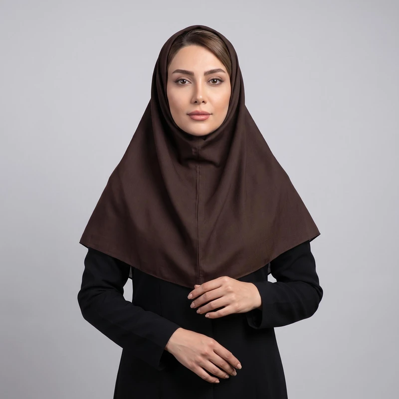مقنعه مدل 90 کد 12 رنگ قهوه ای