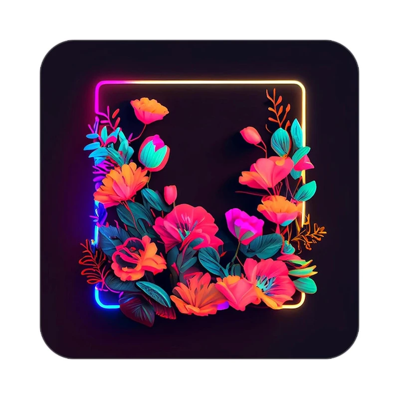 زیر لیوانی کاکتی طرح گل مدل mp18178