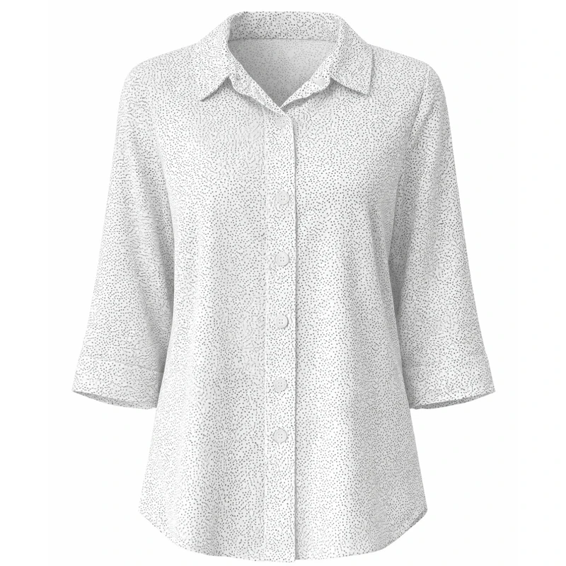 شومیز آستین سه ربع یقه برگردان زنانه مدل 112852