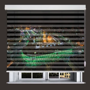 پرده زبرا زیو مدل بین الحرمین M-11 سایز 150x150 سانتی متر