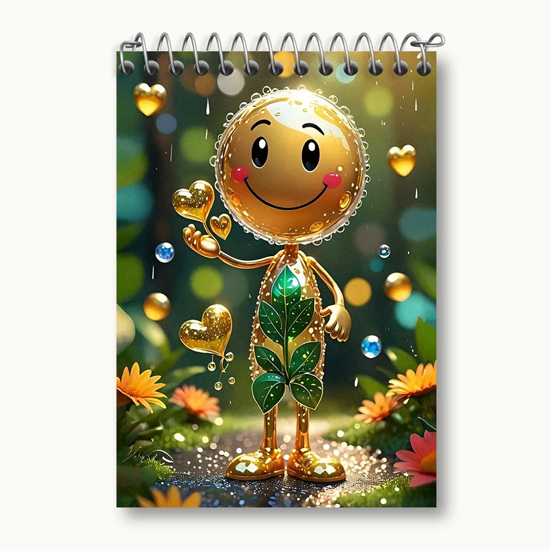 دفتر یادداشت 50 برگ خندالو طرح آدمک بامزه کد N4897