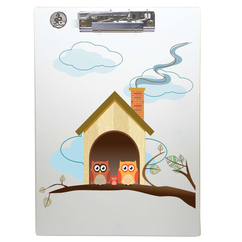 تخته شاسی طه چوب  مدل House of 3 owls01 سایز A4