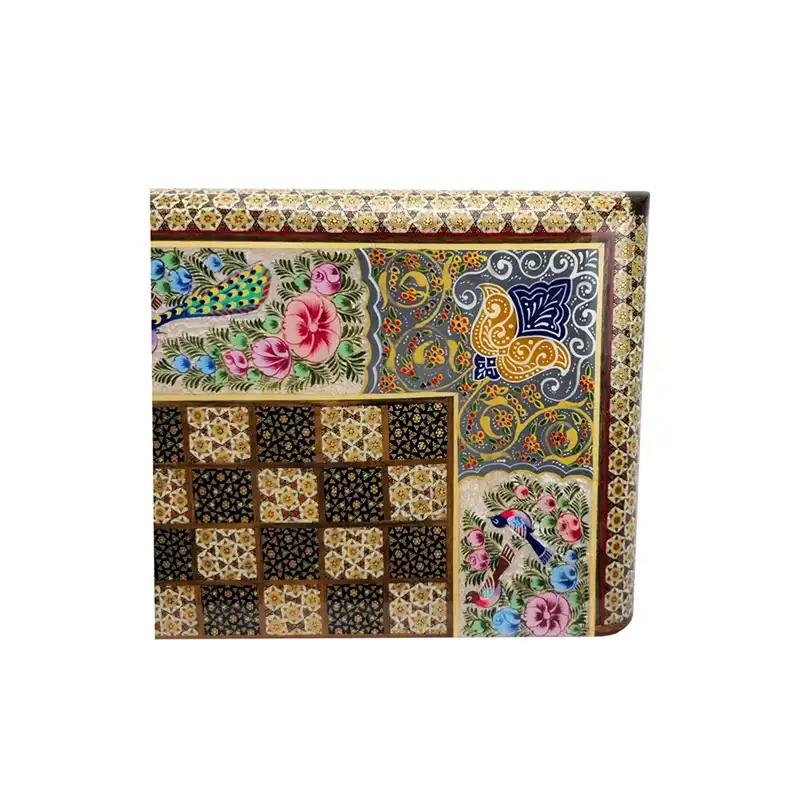 صفحه شطرنج خاتم کاری مدل شاهکار کد t1004