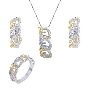 نیم ست نقره زنانه شهر جواهر کد SJ-EIS021