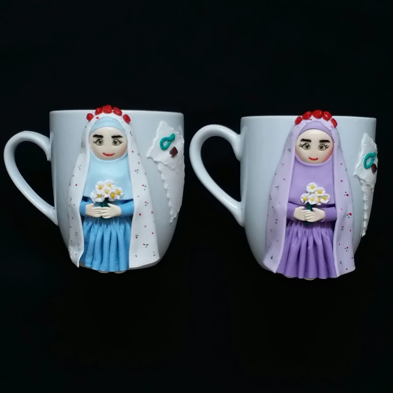 ماگ سرامیکی مدل جشن تکلیف کد L826 مجموعه 2 عددی