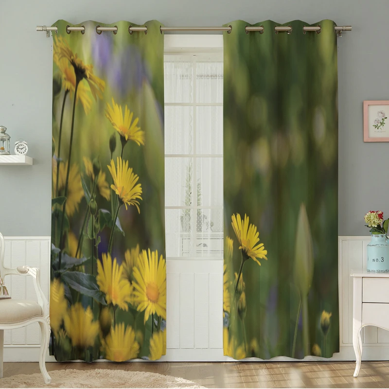 پرده نیروانا طرح گل مدل هازان کد 8520 سایز 140×280 سانتی متر