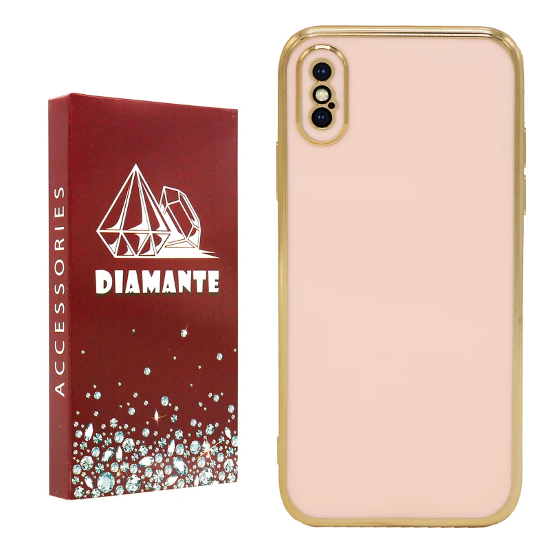 کاور دیامانته مدل Gold Rd مناسب برای گوشی موبایل اپل iPhone X