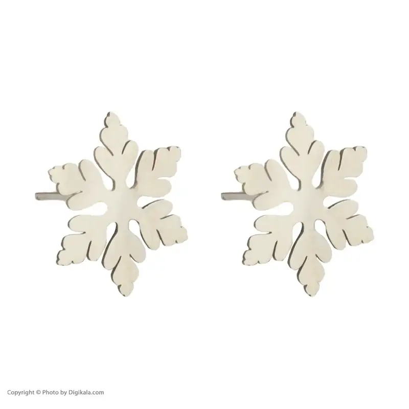 گوشواره نقره زنانه رز گالری طرح دانه برف