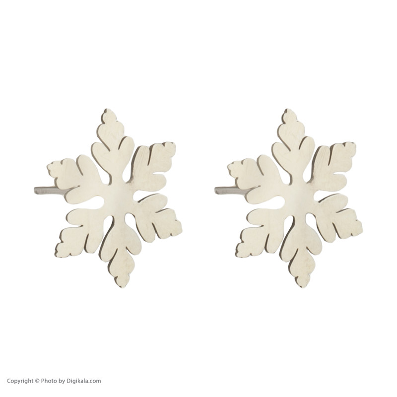 گوشواره نقره زنانه رز گالری طرح دانه برف