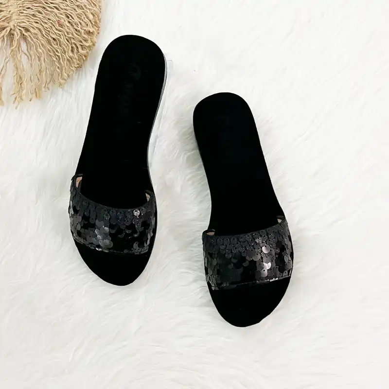 دمپایی زنانه مدل  روفرشی پولکی