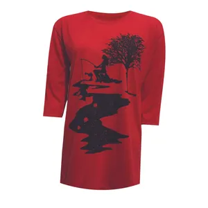 تی شرت آستین سه ربع زنانه  کد DKCOP 236