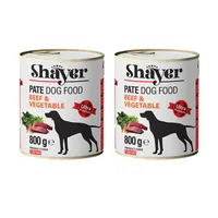  کنسرو غذای سگ شایر مدل پته گوشت و سبزیجات وزن 800 گرم بسته 2 عددی