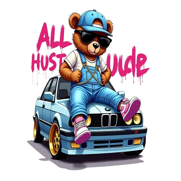  استیکر پارچه و لباس پاد آفرین طرح خرسی کد 4422