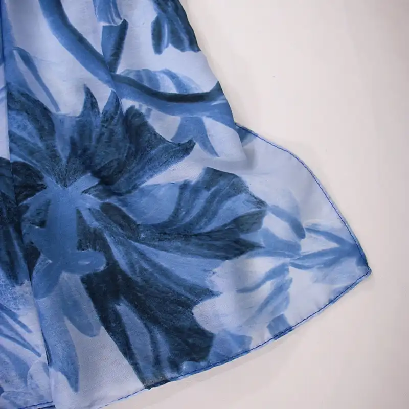 شال زنانه مدل نخی تابستانه مزونی جدید طرح ابرو بادی کد ana-2600