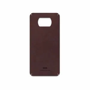 MAHOOT Matte-Dark-Brown-Leather Cover Sticker for Xiaomi Poco X3 Pro