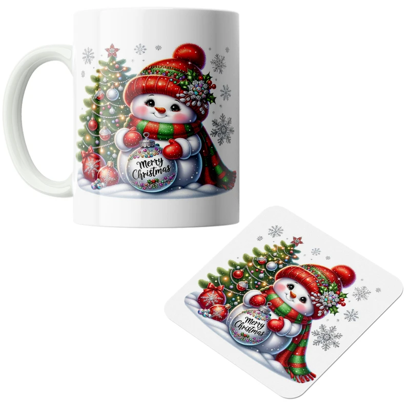 ماگ مدل کریسمس کد DKC653 به همراه زیر لیوانی