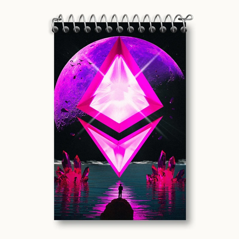 دفتر یادداشت 50 برگ خندالو مدل ارز دیجیتال کد F719