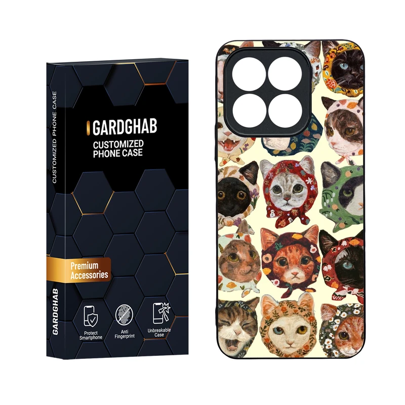  کاور گارد قاب مدل دور ژله ای پشت گلس فانتزی  مناسب برای گوشی موبایل آنر  Honor X6b 4G