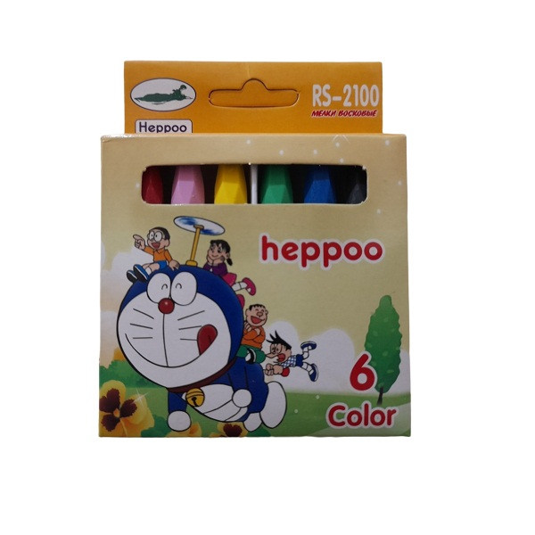 مداد شمعی 6 رنگ هپو کد RS-2100