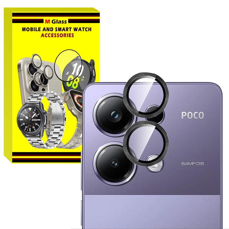 محافظ لنز دوربین رینگی ام‌گلس مدل Ring Protector مناسب برای گوشی موبایل شیائومی Poco M6 Pro 4G