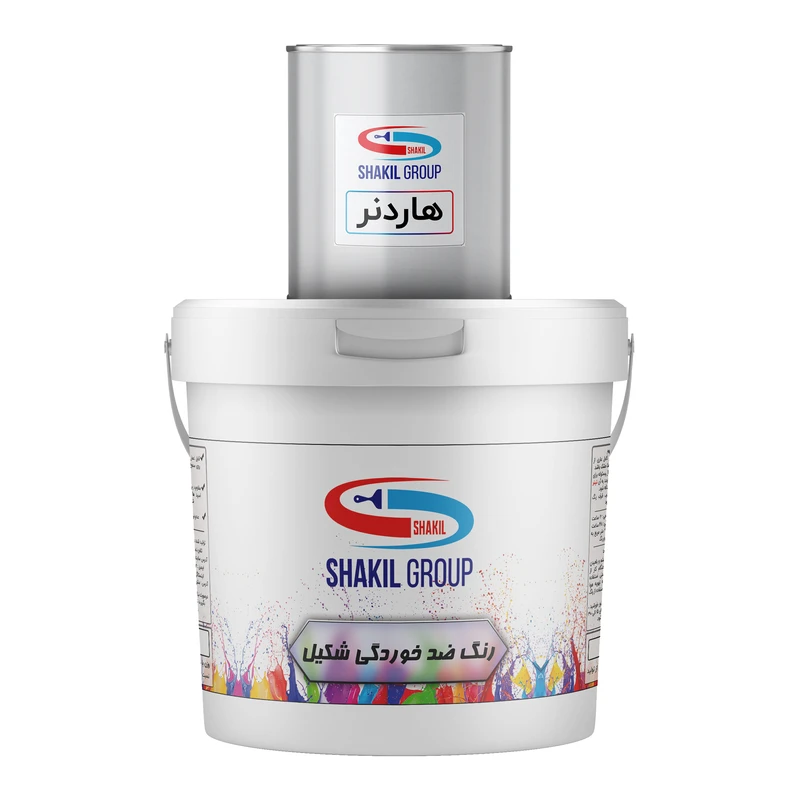 رنگ ضد خوردگی مشکی شکیل مدل BE وزن 5.4 کیلوگرم به همراه هاردنر