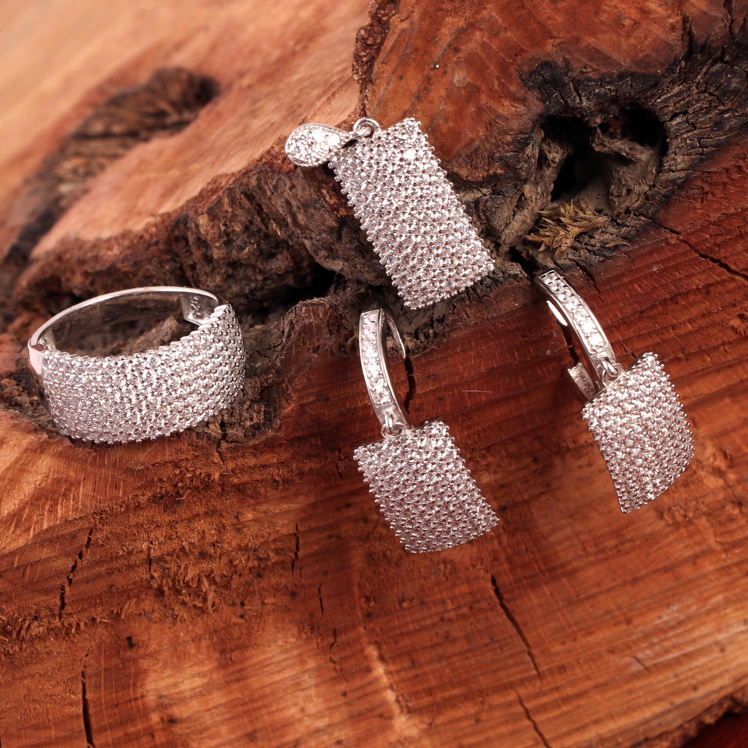 نیم ست نقره زنانه مدل GTA-192