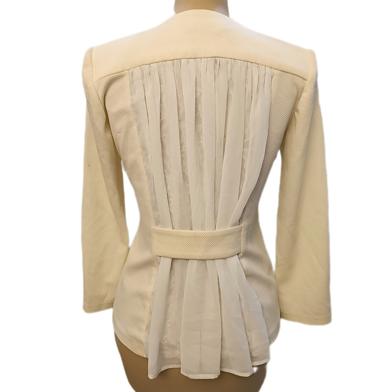 کت زنانه مدل پشت گیپور رنگ نباتی