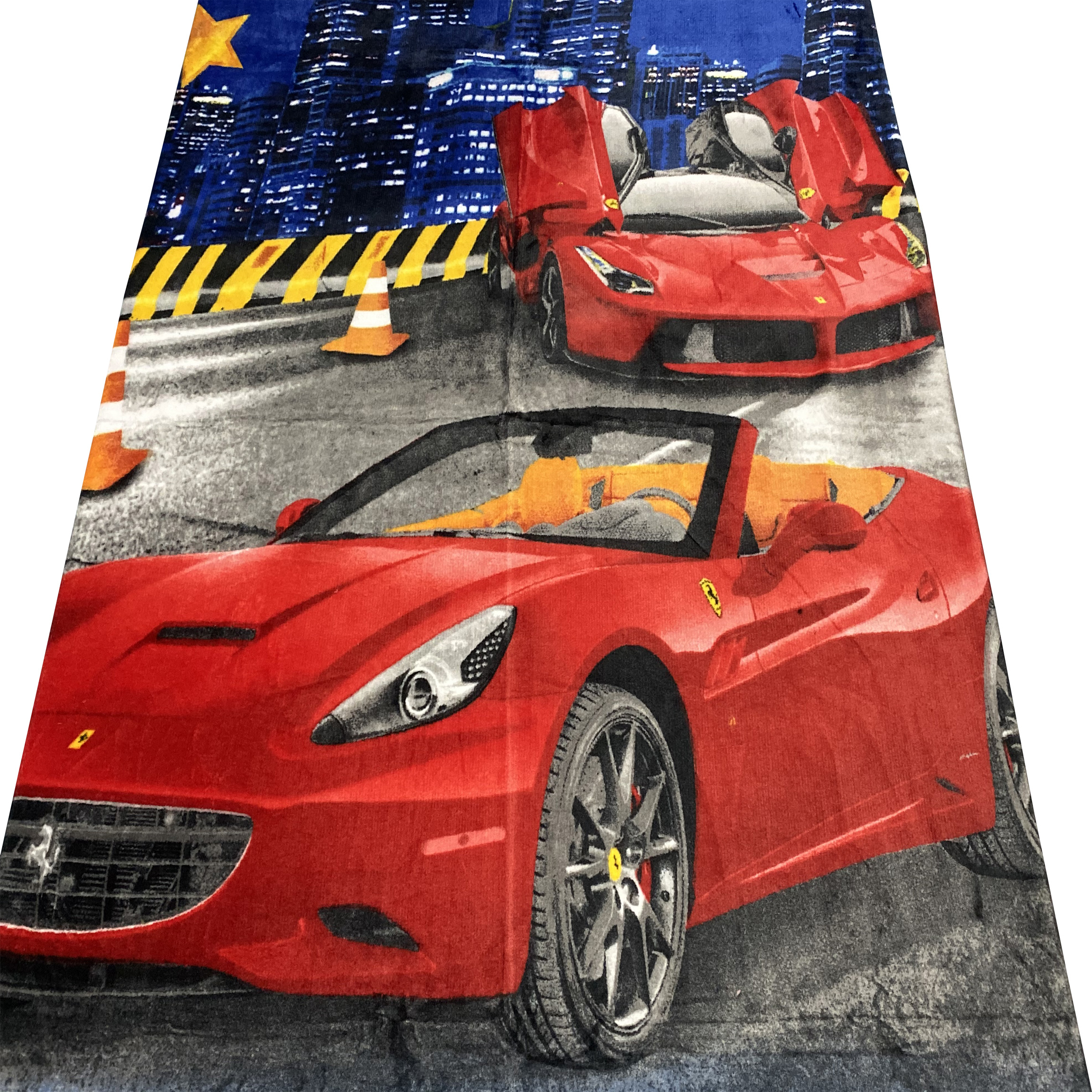 پتو مسافرتی طرح Ferrari مدل k1 سایز 150x200 سانتی متر