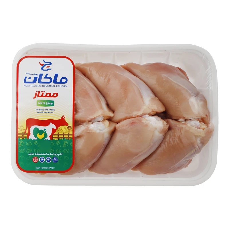 مغز ران بدون پوست مرغ ممتاز ماکان  - 1.8 کیلوگرم