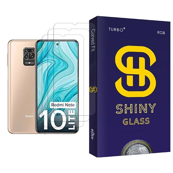 محافظ صفحه نمایش آتوچبو مدل Shiny Glass MIX003 مناسب برای گوشی موبایل شیائومی Redmi Note 10 Lite بسته سه عددی