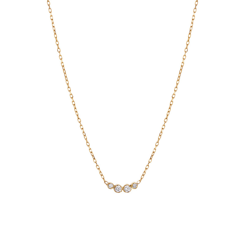 گردنبند طلا 18 عیار زنانه گالری شیدا مجد مدل نگین ریز