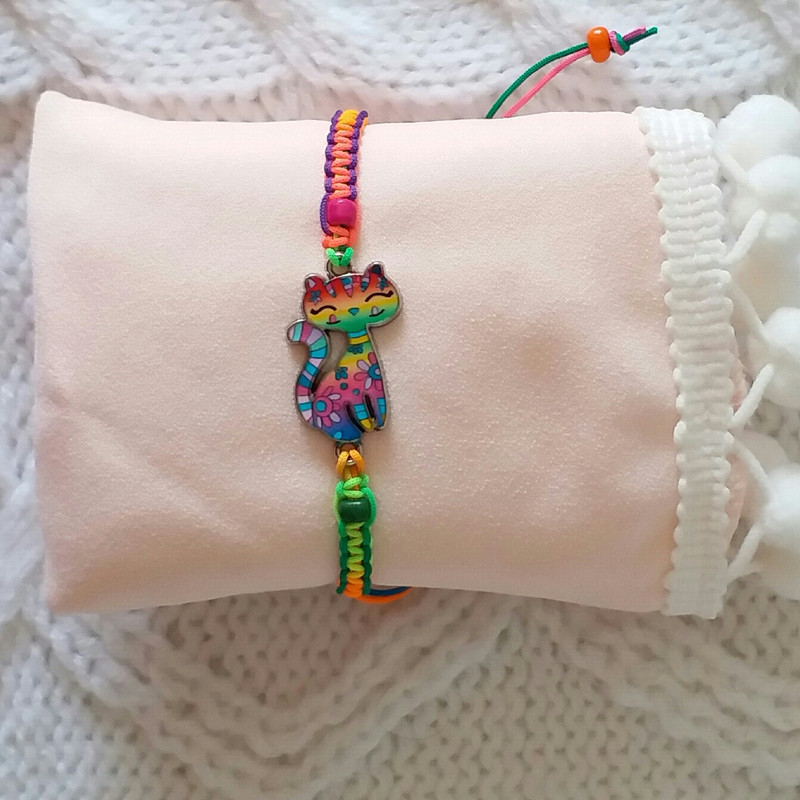 دستبند دخترانه مدل گربه ملوس NA127