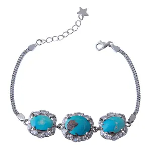   دستبند نقره زنانه بازرگانی میلادی کد DP_112