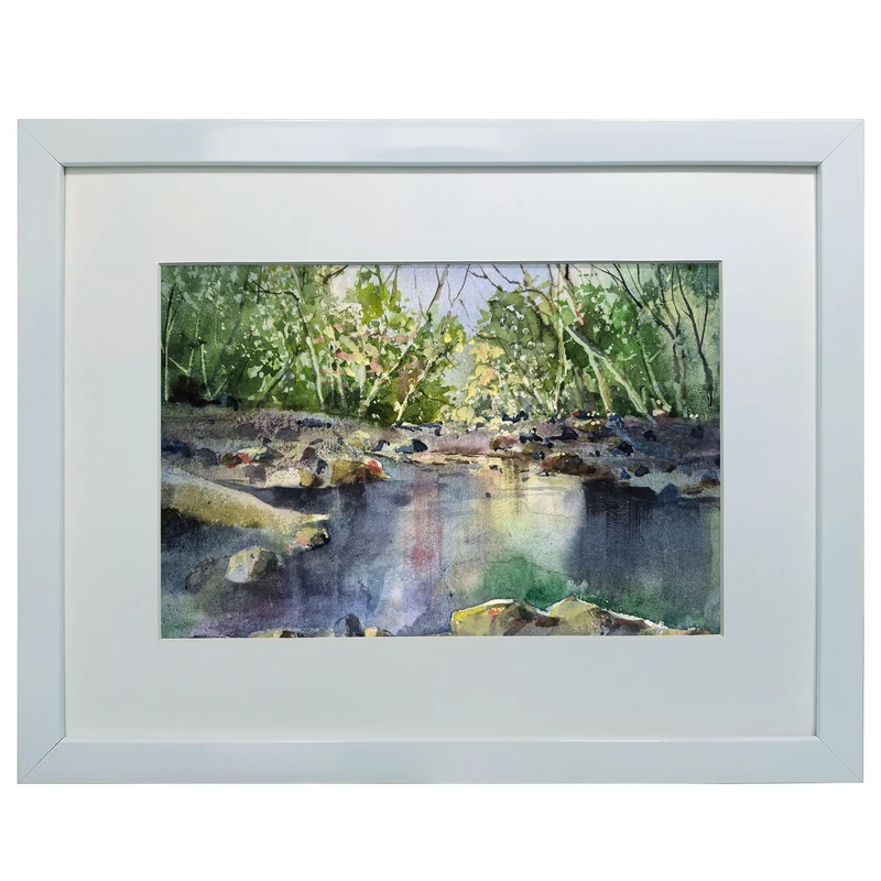 تابلو نقاشی آبرنگ به سبک امپرسیونیسم طرح برکه کد 203 