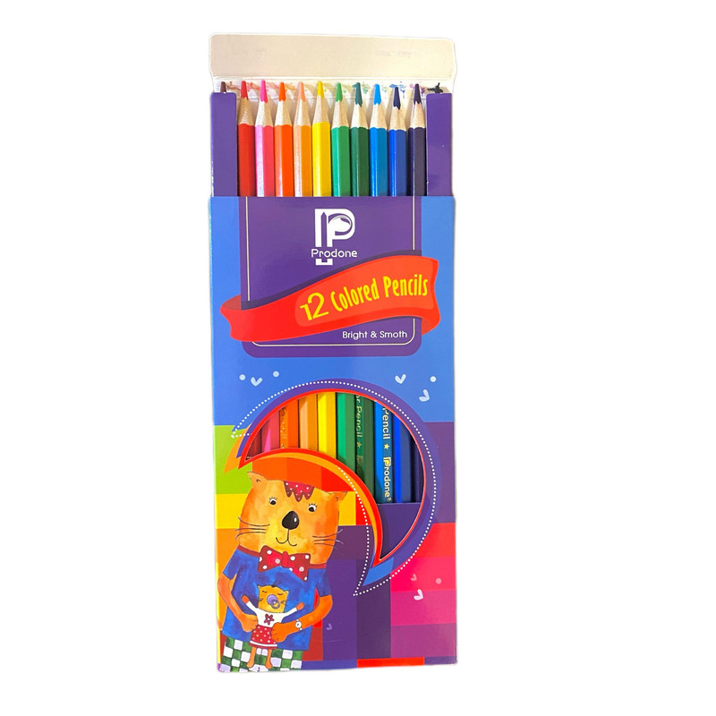 مداد رنگی 12 رنگ پرودون طرح گربه