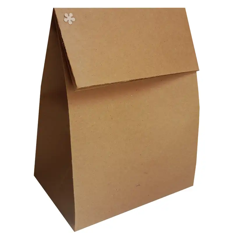 پاکت هدیه مدل کرافت ساده طرح شکوفه تاشو H بسته 5 عددی