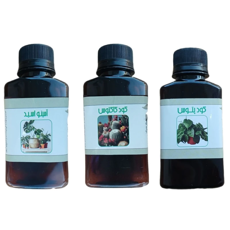 کود مایع امینو اسید و کاکتوس و پتوس مدل life drop حجم 110 میلی لیتر بسته 3 عددی